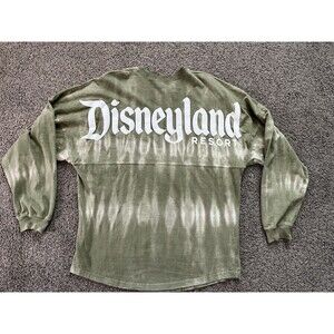 Disney Disneyland Spirit Jersey Men's Medium Olive Green Tie Dye Resort Pullover